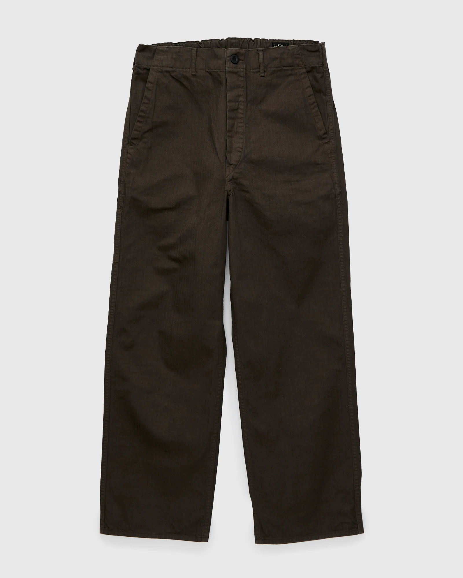 Wide Fit French Work Pants in Coffee Brown