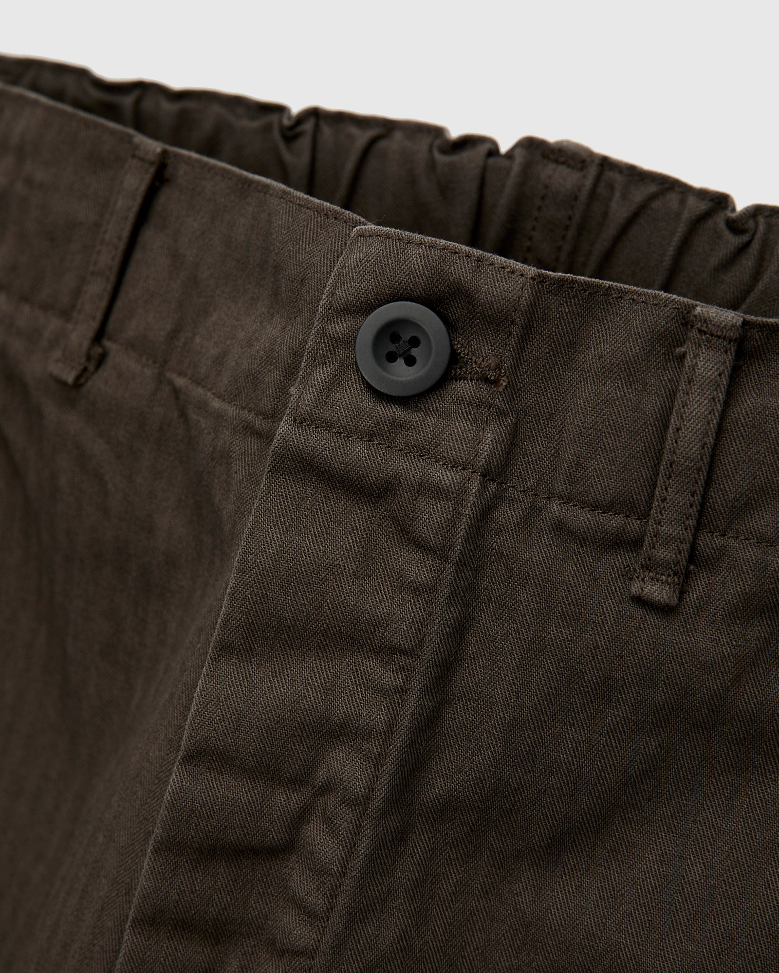 Wide Fit French Work Pants in Coffee Brown - Image 7