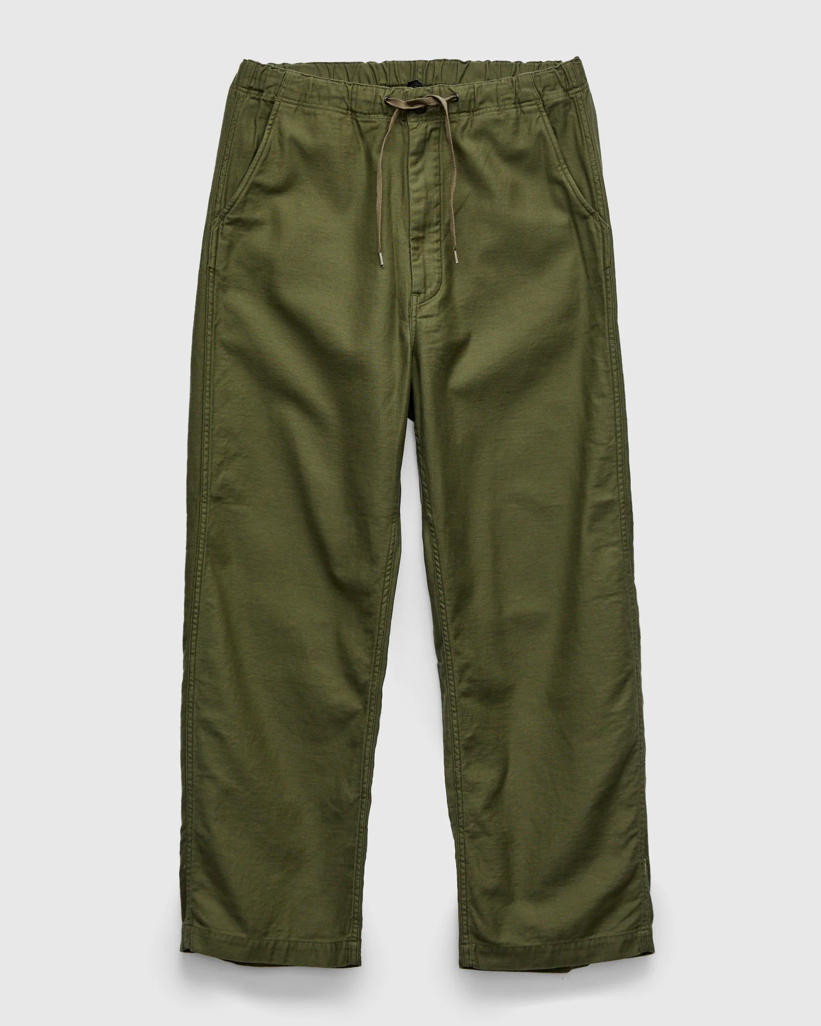 Wide Fit Reverse Satin New Yorker Pants in Olive