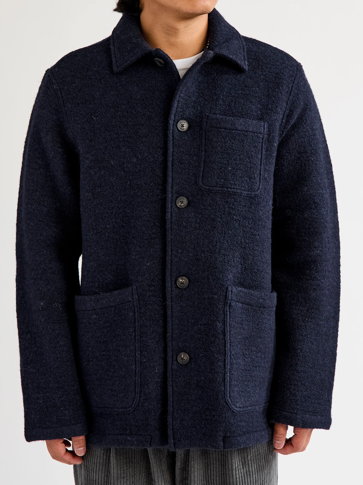 Wool Ormiston Jacket in Midnight Blue - Image 2