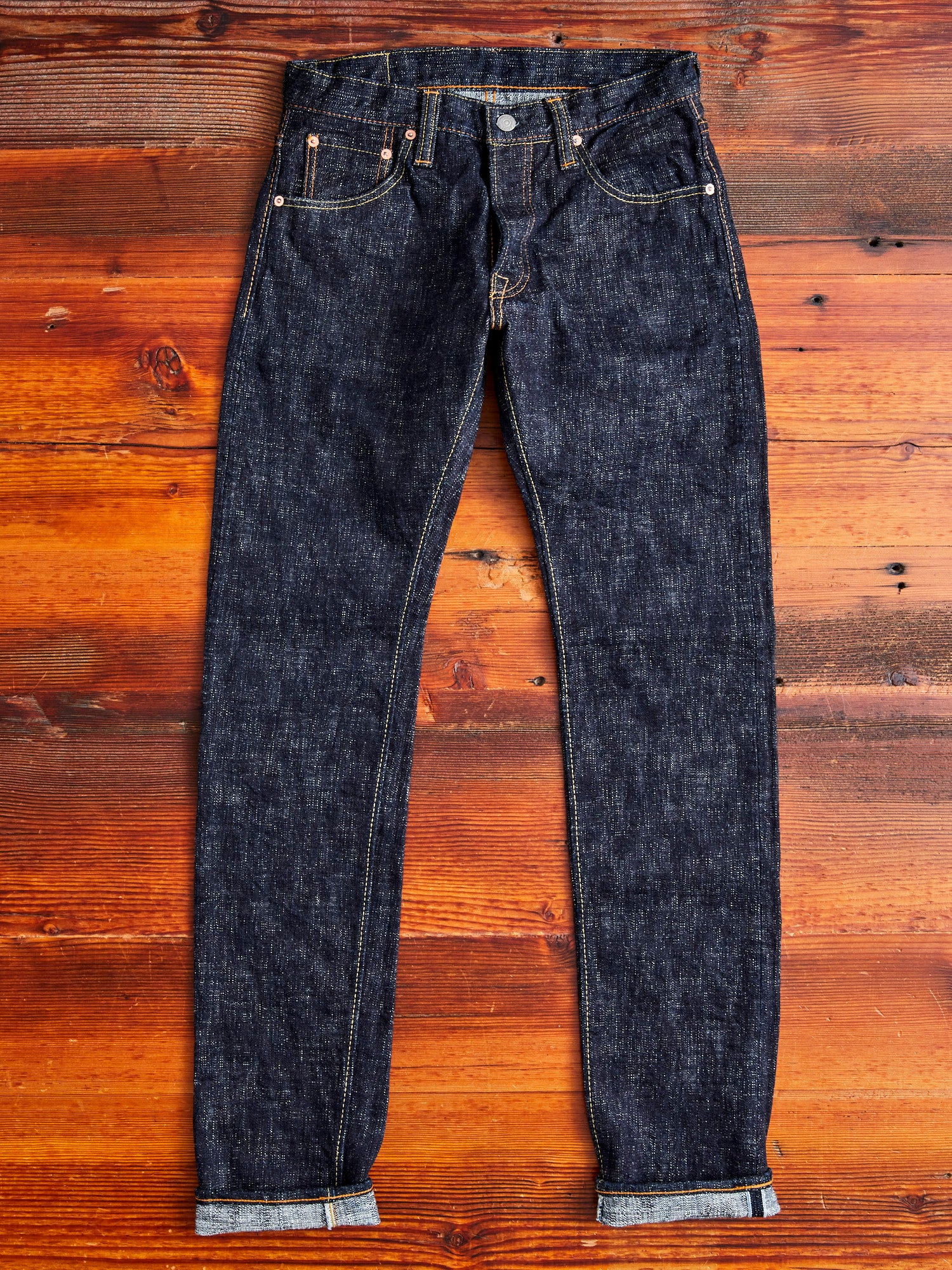 WSB-013 "Double Slub" 16oz Rinsed Selvedge Denim - Slim Tapered Fit - Image 5