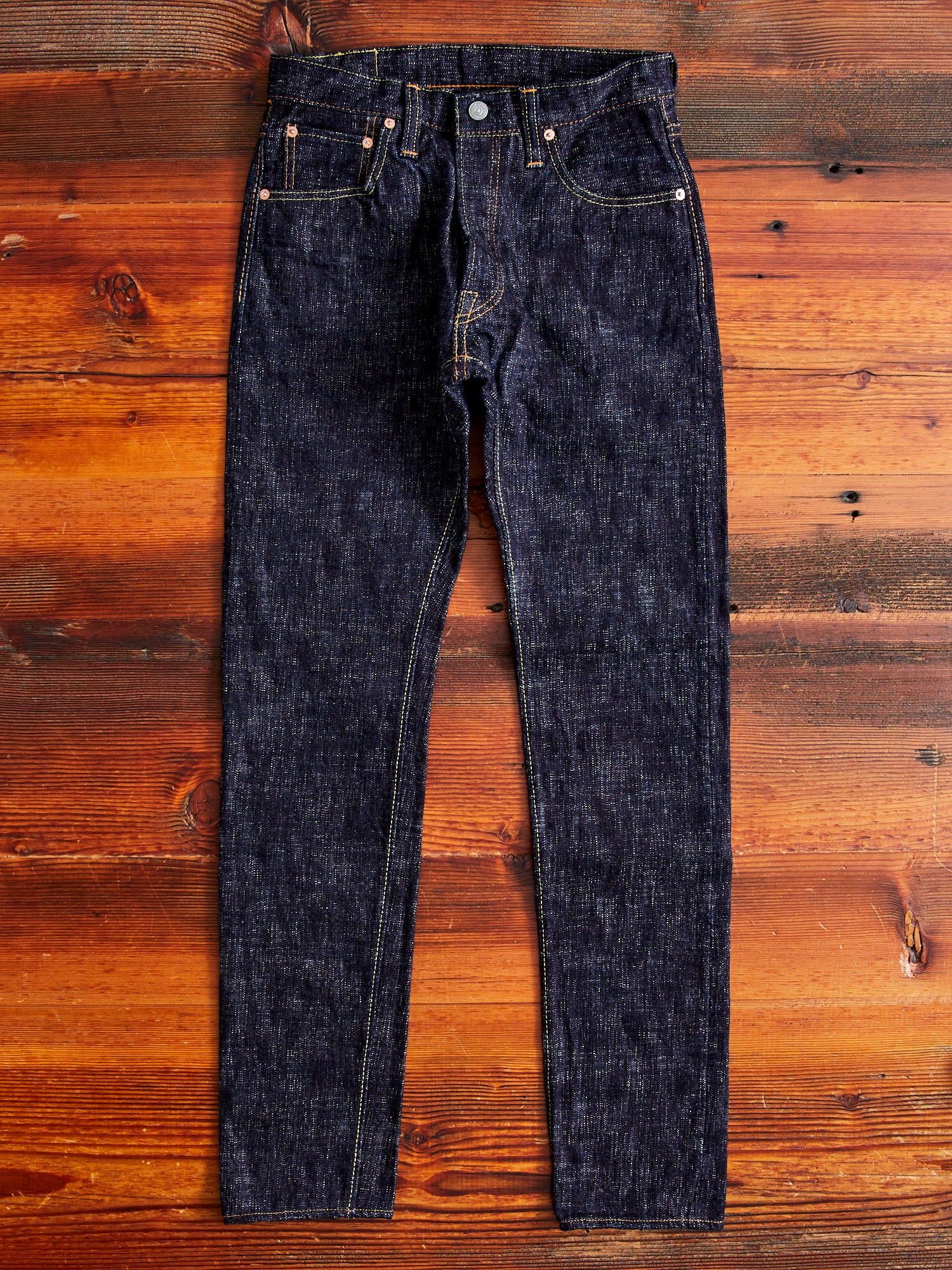 WSB-019 "Double Slub" 16oz Rinsed Selvedge Denim - Relaxed Tapered Fit - Image 3