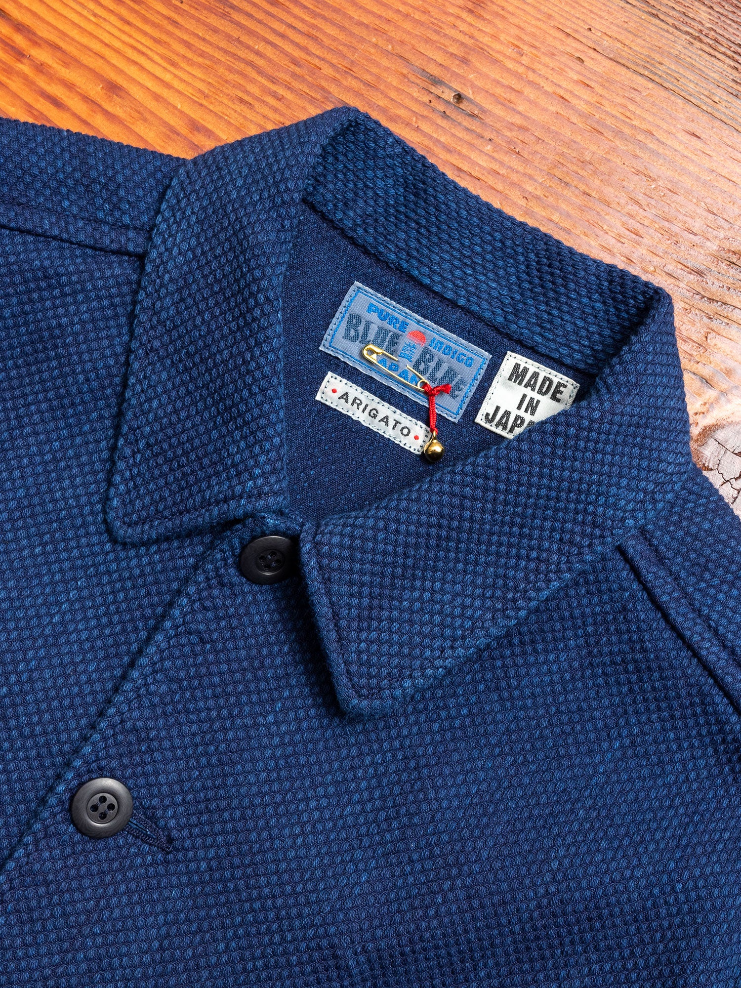 Yarn Dyed Sashiko Overshirt in Indigo - Image 3