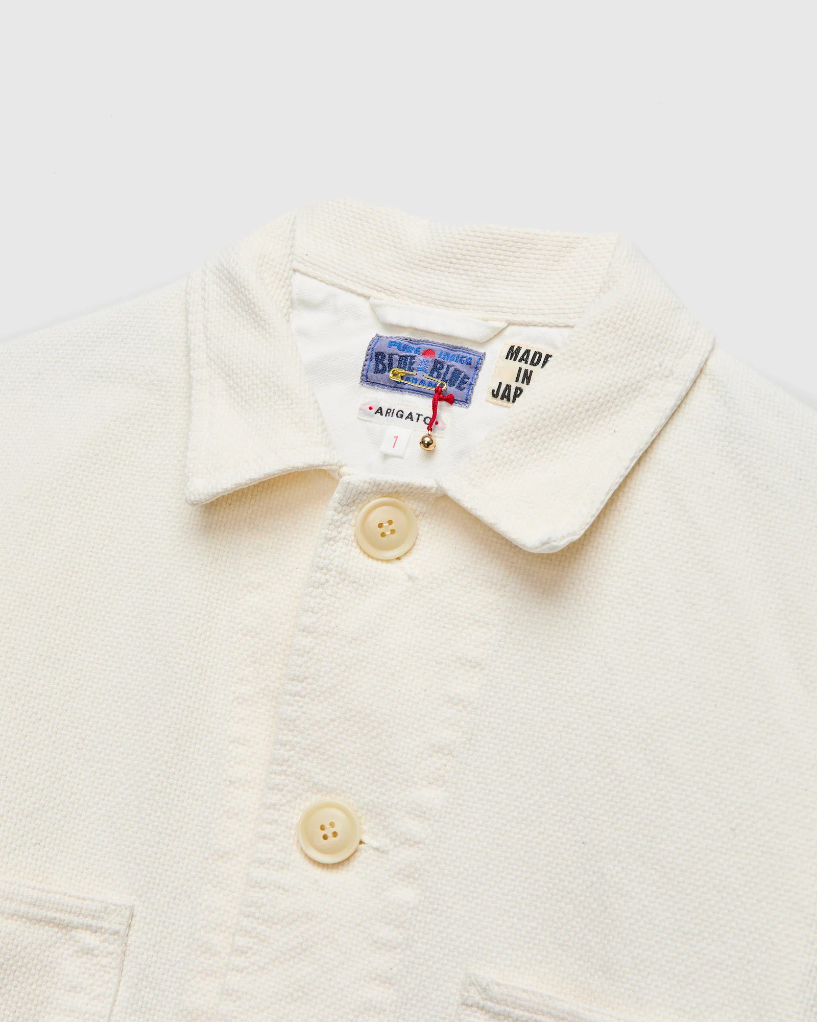 Yukizarashi Sashiko Coverall Jacket in Natural - Image 4